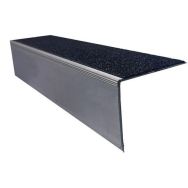 Lot de 2 nez de marche cornière antidérapant - 60x46x3000 mm - Noir