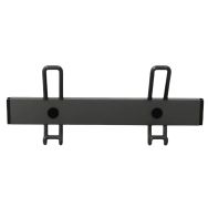 Lot de 2 Patères métalliques 2 bipatères L30cm 7016 Anthr