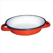 Lot de 2 Plat à oeufs en acier émaillé de 18cm