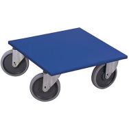 Lot de 2 Plateau roulant avec roulettes à bandage en caoutchouc thermoplastique