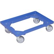 Lot de 2 Plateau roulant bleu ProfiPlus EuroRoll OS 600 à roulettes