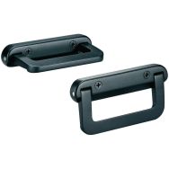 Lot de 2 Poignée rétractable Col.:Noir Plastique