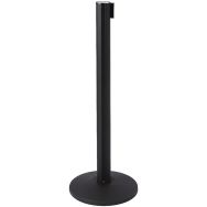Lot de 2 Poteau aluminium noir à sangle noire 2,7m