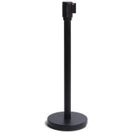 Lot de 2 Poteaux acier noir sangle 2,5 m noire