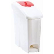 Lot de 2 Poubelle à pédale hygiène féminine LadyBin -Blanc-Rouge-17L