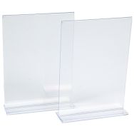 Lot de 2 Présentoir de table transparent forme T droit A5 - Manutan