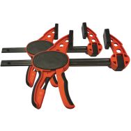 Lot de 2 Serre-joints rapides 1 main 15 cm+30 cm