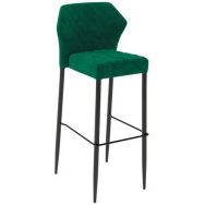 Lot de 2 Tabouret empilable LOUIS vert velours
