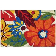 Lot de 2 Tapis coco blanchi avec flowers 40x60cm