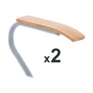 Lot de 2 accoudoirs amovibles et réglables pour chaise Mona gris 9006