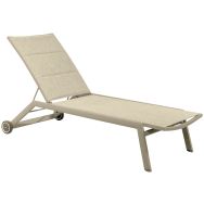 Lot de 2 bains de soleil PALMA TPEP Padded/alu - Proloisirs