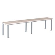 Lot de 2 bancs simples pour vestiaire 2 m 9006 Gris alu