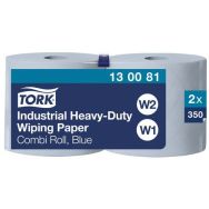 Lot de 2 bobines d'essuyage UR Tork 350 formats Bleu
