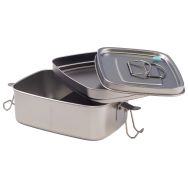 Lot de 2 boites à repas inox 18 x 13 x 8,5 cm avec séparation