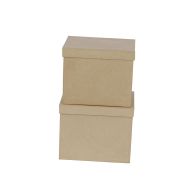 Lot de 2 boîtes rectangles 25x20x20/23,5x18,5x19,5cm (Lot de 2)