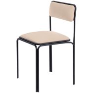 Lot de 2 chaises Bistrot assise simili-cuir