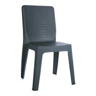 Lot de 2 chaises IRIS polypropylène - gris foncé