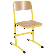 Lot de 2 chaises Nila II hauteur réglable piètement Jaune