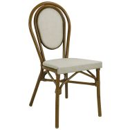 Lot de 2 chaises Paris 2 textilène naturel/bamboo look