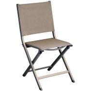 Lot de 2 chaises pliantes Théma taupe taupe