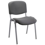 Lot de 2 chaises visiteurs Classiques piètement gris coloris gris