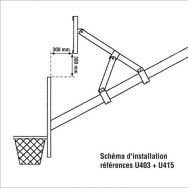 Lot de 2 chassis de fixation pour but de basket