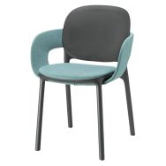 Lot de 2 fauteuils HUG technopolymère assise/accoudoirs tissu Scab S-CAB
