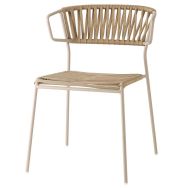 Lot de 2 fauteuils Lisa Filo corde taupe - peint taupe