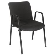 Lot de 2 fauteuils visiteurs Confort coloris noir