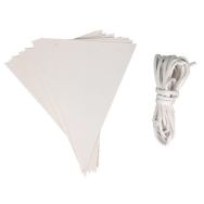 Lot de 2 guirlandes fanions en carton à décorer