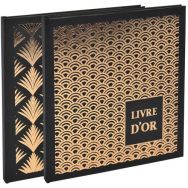 Lot de 2 livres d'or 140 pages 21x19cm PALMYRE Visuels assort