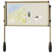 Lot de 2 pieds pour vitrine extérieure Antarès Alu anodisé