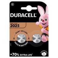 Lot de 2 piles Boutons Lithium CR2025 - Pack de 2 - Duracell