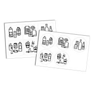 Lot de 2 planches autocollantes tri selectif-Rossignol Pro