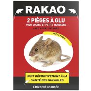Lot de 2 plaques glu souris rakao