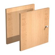 Lot de 2 portes pour meuble de rangement Maxicube - Hêtre