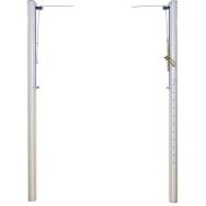 Lot de 2 poteaux de volley standards en acier