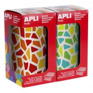 Lot de 2 rouleaux gommettes mosaïque