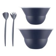 Lot de 2 saladiers 3.0 l et 4.9 l couvercle plastique+couverts B-Topee-Bodum