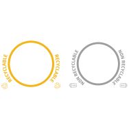 Lot de 2 stickers tri corbeille 2 x 60 L Tulipe avec couvercle-Rossignol Pro