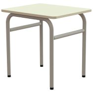 Lot de 2 tables fixes 4 pieds Elodie II 60x50 T2 gris alu