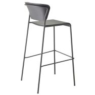 Lot de 2 tabourets Lisa technopolymère hauteur 65 cm - peint anthracite
