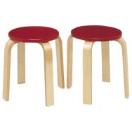 Lot de 2 tabourets rouges