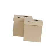 Lot de 2 urnes carrées 19x19x19cm