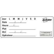 Lot de 300 Étiquette de traçabilité alimentaire pour plats témoins