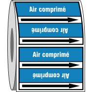 Lot de 30 Marquage tuyauterie sur rouleau air comprimé 250x26