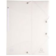 Lot de 30 chemises à élastique 3 rabats PP 5/10e Chromaline A4 incolore