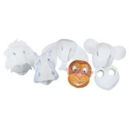 Lot de 30 masques à plier animaux sauvages