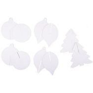 Lot de 30 suspensions noel à monter carton blanc 3D