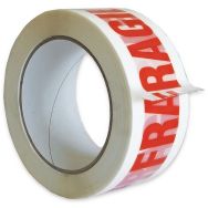 Lot de 36 Adhésif PP Acrylique Sans Bruit 48 mm X 100 m FRAGILE